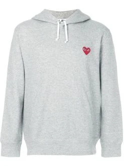 Comme Des Garçons Play Hoodie à Patch Cœur Signature 1 GREY
