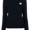 Comme Des Garçons Play 2 BLU Pull à Patch Logo Femme -Comme Des Garçons Play Soldes Boutique 12720849 12589312 600