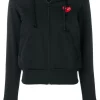 Comme Des Garçons Play 1 NERO Sweat Zippé à Patch Logo Femme -Comme Des Garçons Play Soldes Boutique 12720854 12510079 600