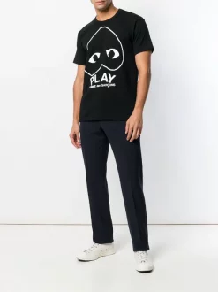 Comme Des Garçons Play T-shirt à Logo Imprimé Devant Homme -Comme Des Garçons Play Soldes Boutique 12838645 13030779 600