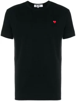 Comme Des Garçons Play 001 BLACK Heart Patch T-shirt Homme