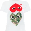 Comme Des Garçons Play T-shirt à Logo Imprimé Femme -Comme Des Garçons Play Soldes Boutique 12964079 13583292 600