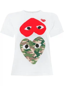Comme Des Garçons Play T-shirt à Logo Imprimé Femme