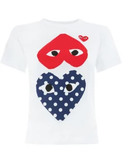 Comme Des Garçons Play T-shirt à Logo Imprimé Femme