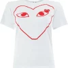 Comme Des Garçons Play T-shirt à Logo Imprimé Femme -Comme Des Garçons Play Soldes Boutique 12964087 13583307 600