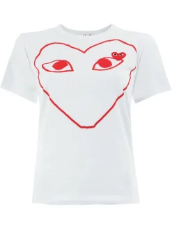 Comme Des Garçons Play T-shirt à Logo Imprimé Femme