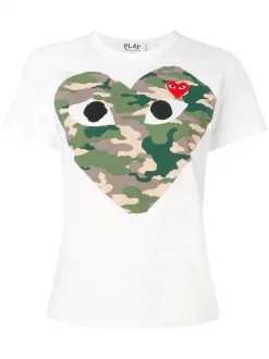Comme Des Garçons Play T-shirt à Logo Imprimé Femme