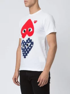 Comme Des Garçons Play T-shirt à Logo Imprimé COULEUR 1 -Comme Des Garçons Play Soldes Boutique 12965421 13582341 600