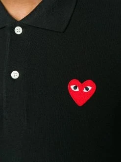 Comme Des Garçons Play Polo à Patch Cœur Signature 1 BLACK -Comme Des Garçons Play Soldes Boutique 12971851 13664920 600