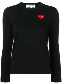 Comme Des Garçons Play T-shirt à Logo Poitrine NERO