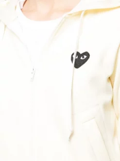 Comme Des Garçons Play Pull à Capuche à Lien De Resserrage IVORY -Comme Des Garçons Play Soldes Boutique 13211868 14519035 600