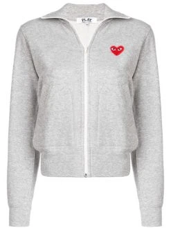 Comme Des Garçons Play Grey Track Jacket Femme