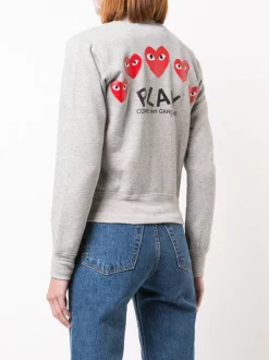 Comme Des Garçons Play Grey Track Jacket Femme -Comme Des Garçons Play Soldes Boutique 13211880 14519074 600