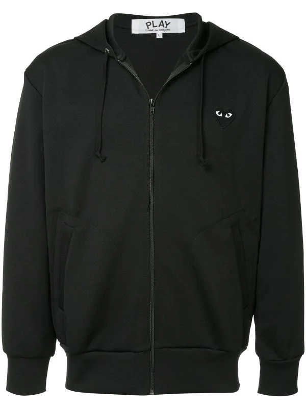 Comme Des Garçons Play Hoodie Zippé à Patch Cœur 1 BLACK 3 Comme Des Garçons Play Hoodie Zippé à Patch Cœur 1 BLACK