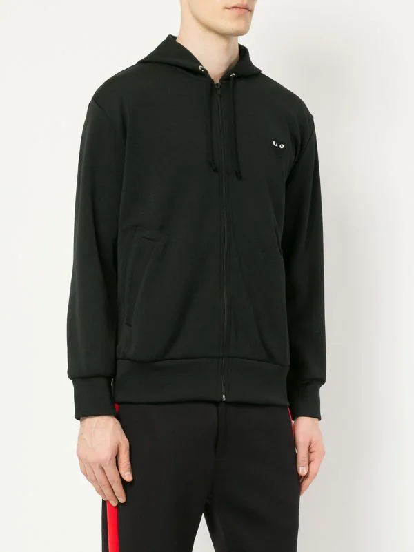 Comme Des Garçons Play Hoodie Zippé à Patch Cœur 1 BLACK 5 Comme Des Garçons Play Hoodie Zippé à Patch Cœur 1 BLACK – Image 3