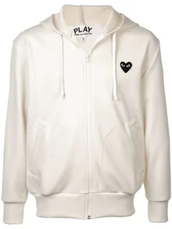 Comme Des Garçons Play Sweat Zippé à Logo Poitrine 3