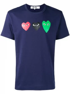 Comme Des Garçons Play T-shirt à Motif De Cœurs Homme