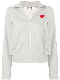 Comme Des Garçons Play Play Zipped Cardigan Grey