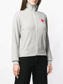 Comme Des Garçons Play Play Zipped Cardigan Grey -Comme Des Garçons Play Soldes Boutique 13365062 15351574 600