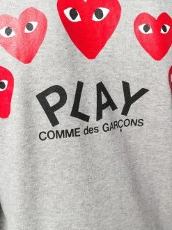 Comme Des Garçons Play Play Zipped Cardigan Grey -Comme Des Garçons Play Soldes Boutique 13365062 15351582 600