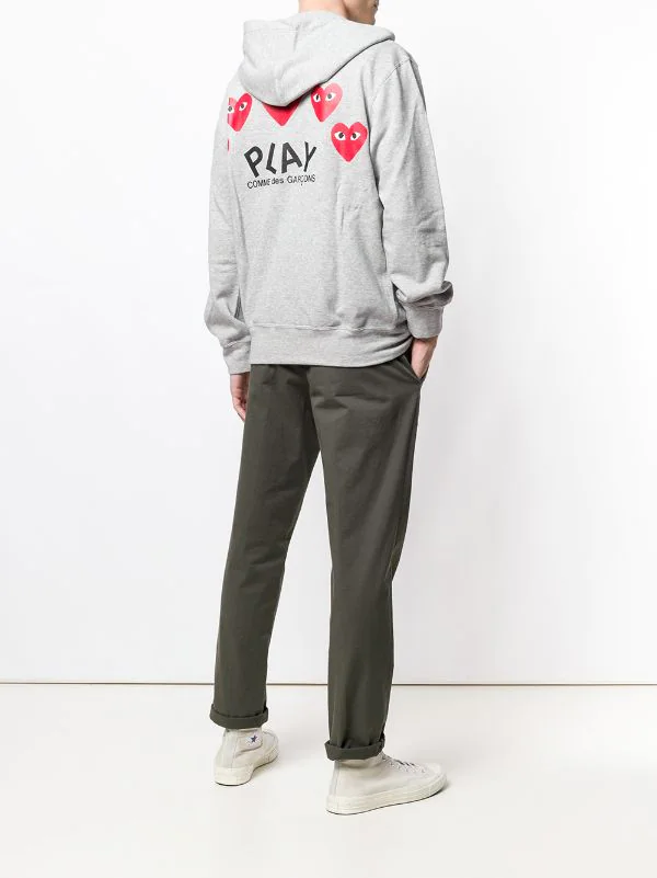 Comme Des Garçons Play Hoodie Zippé à Imprimé Cœur Signature Homme 4 Comme Des Garçons Play Hoodie Zippé à Imprimé Cœur Signature Homme – Image 2