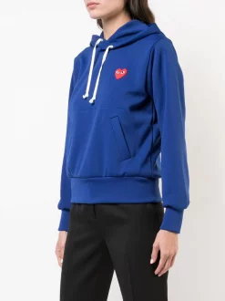Comme Des Garçons Play Sweat à Capuche à Logo NAVY -Comme Des Garçons Play Soldes Boutique 13468968 15763496 600