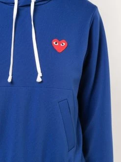 Comme Des Garçons Play Sweat à Capuche à Logo NAVY -Comme Des Garçons Play Soldes Boutique 13468968 15763503 600