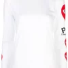 Comme Des Garçons Play 1 WHITE Sweat à Logo Imprimé Femme -Comme Des Garçons Play Soldes Boutique 13794997 17770281 600