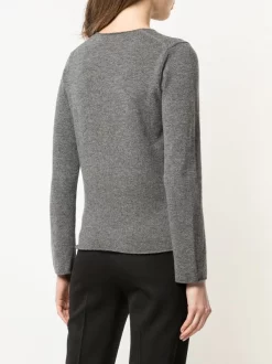 Comme Des Garçons Play 3-GREY Pull à Patch Cœur Femme -Comme Des Garçons Play Soldes Boutique 13814830 17127852 600