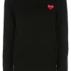 Comme Des Garçons Play 1-BLK Pull à Patch Cœur Femme -Comme Des Garçons Play Soldes Boutique 13814831 17127858 600