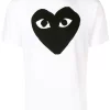 Comme Des Garçons Play T-shirt à Logo Imprimé 1 WHITE -Comme Des Garçons Play Soldes Boutique 13815688 17319745 600