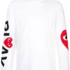 Comme Des Garçons Play T-shirt Imprimé à Manches Longues WHITE -Comme Des Garçons Play Soldes Boutique 13825488 17264182 600