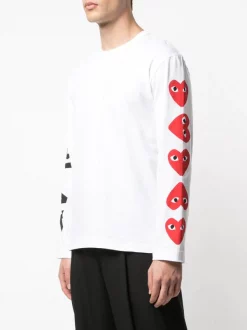 Comme Des Garçons Play T-shirt Imprimé à Manches Longues 1 -Comme Des Garçons Play Soldes Boutique 13825490 17283438 600