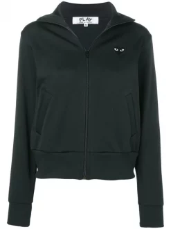 Comme Des Garçons Play Sweat Zippé à Logo Poitrine Brodé Femme