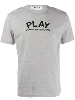 Comme Des Garçons Play T-shirt à Logo Grey