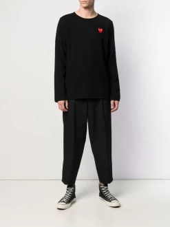 Comme Des Garçons Play Pull à Patch Logo Homme -Comme Des Garçons Play Soldes Boutique 13961323 18031800 600