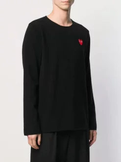 Comme Des Garçons Play Pull à Patch Logo Homme -Comme Des Garçons Play Soldes Boutique 13961323 18031806 600