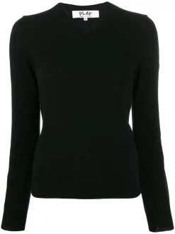 Comme Des Garçons Play BLACK Classic Knit Sweater Femme