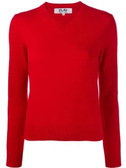 Comme Des Garçons Play Classic Knit Sweater RED