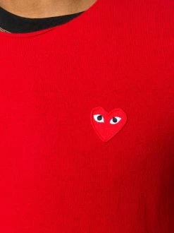 Comme Des Garçons Play RED Pull à Appliqué Cœur Homme -Comme Des Garçons Play Soldes Boutique 14018012 18278772 600