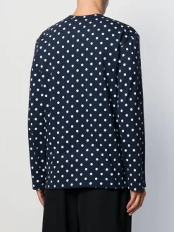 Comme Des Garçons Play Sweat à Pois 2 BLUE -Comme Des Garçons Play Soldes Boutique 14290269 20384451 600