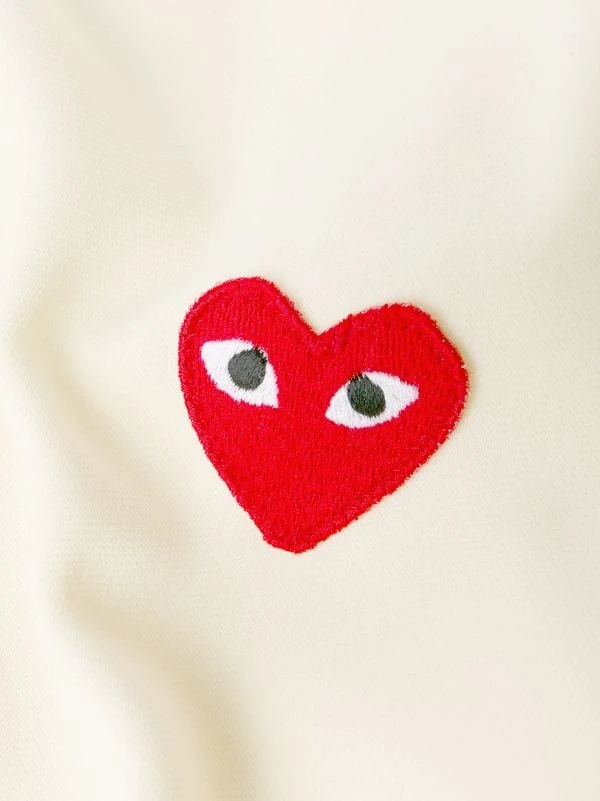Comme Des Garçons Play Sweat Zippé à Patch Logo 3 IVORY 8 Comme Des Garçons Play Sweat Zippé à Patch Logo 3 IVORY – Image 6