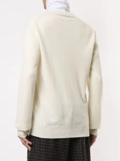 Comme Des Garçons Play Pull Play à Col V Natural - 3 WHITE HEART -Comme Des Garçons Play Soldes Boutique 14419446 22991199 600