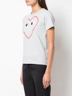 Comme Des Garçons Play T-shirt à Logo Imprimé Femme -Comme Des Garçons Play Soldes Boutique 14508448 22093800 600