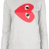 Comme Des Garçons Play T-shirt à Logo Imprimé Grey -Comme Des Garçons Play Soldes Boutique 14508449 22093825 600