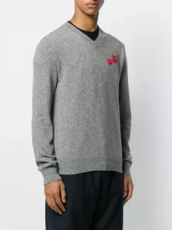 Comme Des Garçons Play Pull à Patch Logo Homme -Comme Des Garçons Play Soldes Boutique 14570401 22259088 600