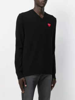Comme Des Garçons Play Pull à Logo Homme -Comme Des Garçons Play Soldes Boutique 14607391 22501208 600