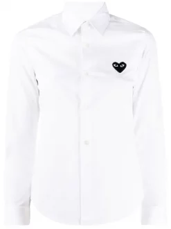 Comme Des Garçons Play 2 WHITE Chemise à Logo Femme