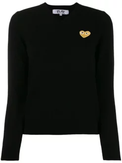 Comme Des Garçons Play Pull à Col V Femme