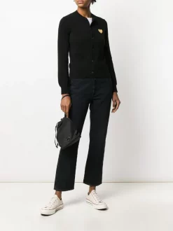 Comme Des Garçons Play Cardigan à Patch Cœur Femme -Comme Des Garçons Play Soldes Boutique 14728493 27713505 600